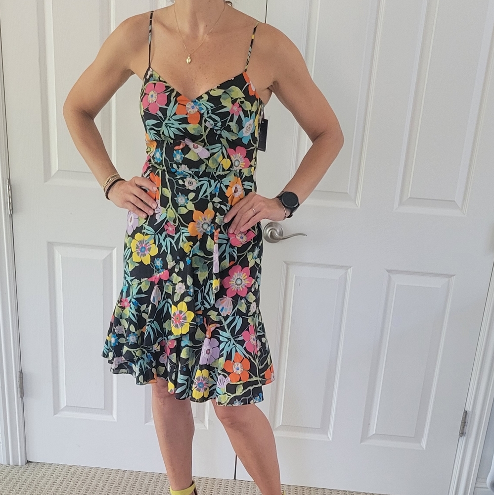 J Crew Liberty fabric cocktail dress size 2.  So vibrant and pretty.  NWT